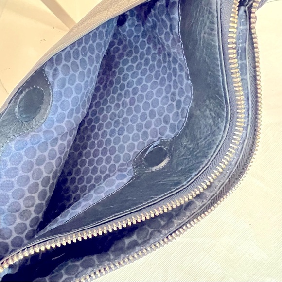 Brighton Fashionista "Laguna" Striped Canvas Crossbody Pouch Purse rare - Picture 6 of 7